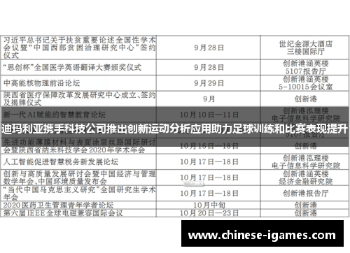 迪玛利亚携手科技公司推出创新运动分析应用助力足球训练和比赛表现提升